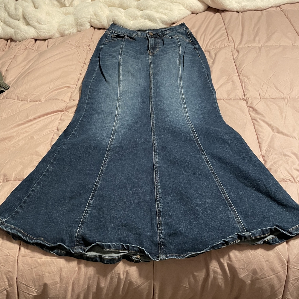 a.n.a Denim Flare Skirt